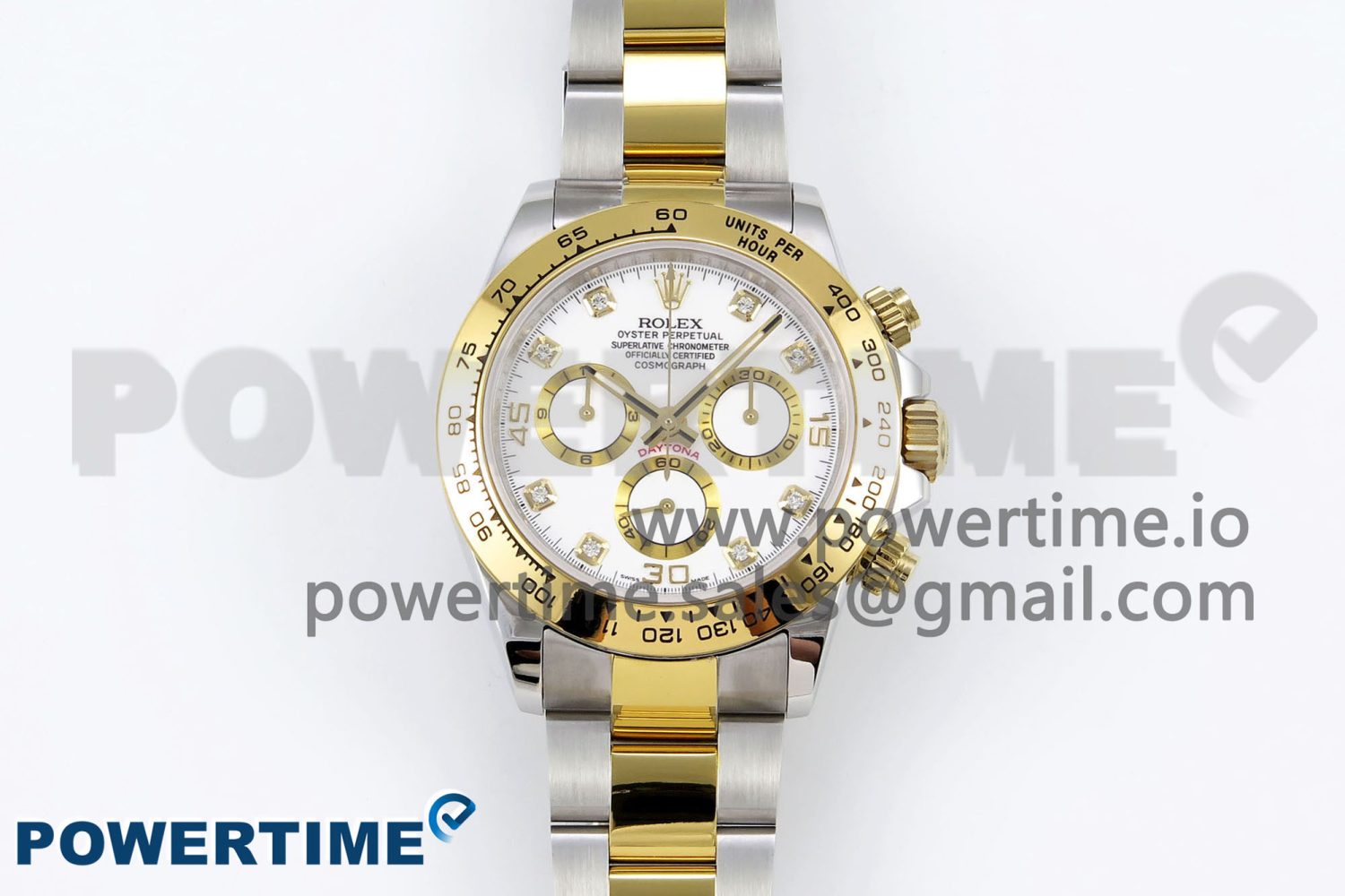 Daytona 116523 SS/YG VRF 1:1 Best Edition White Diamonds Dial on SS/YG Bracelet A7750 - Image 1