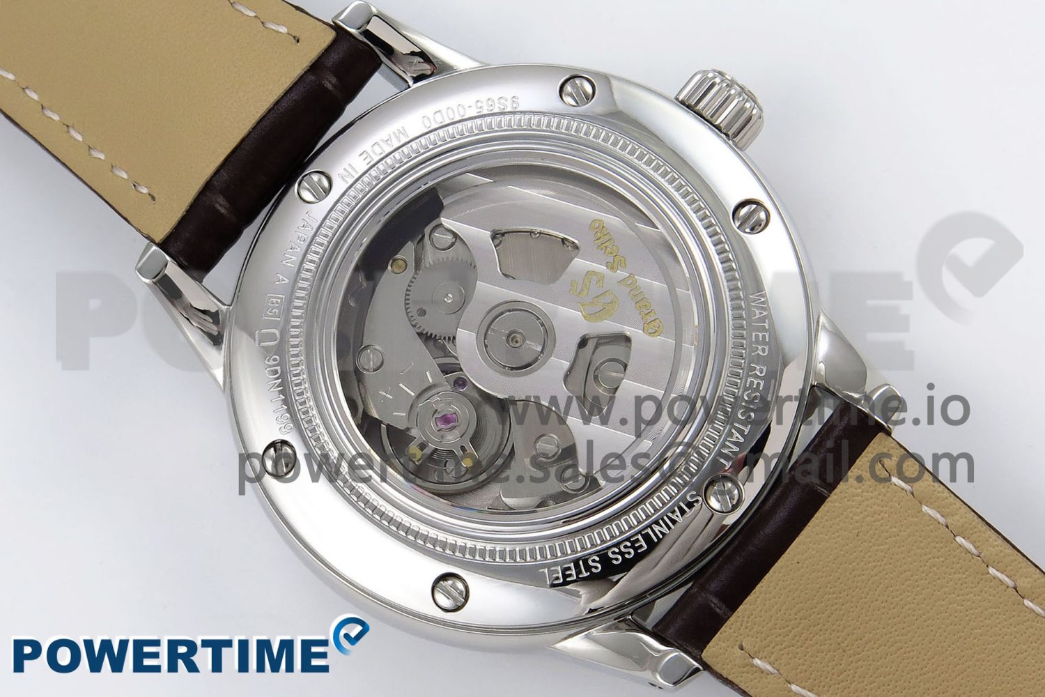 Grand Seiko Elegance GMT SS GSF 1:1 Best Edition Cream Dial on Brown Leather Strap NH34 - Image 8