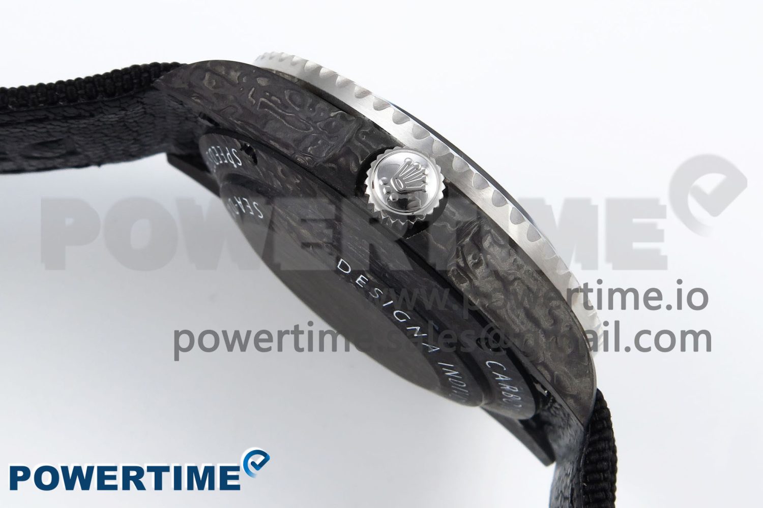 Sea Dweller 43mm Carbon DIWF Best Edition Graffiti Dial on Black Nylon Strap A2824 - Image 6