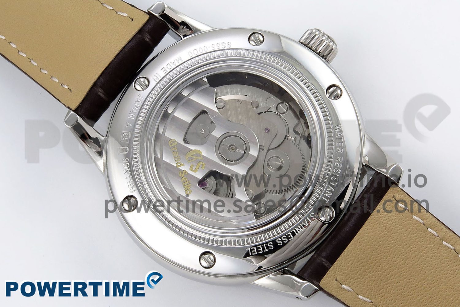 Grand Seiko Elegance GMT SS GSF 1:1 Best Edition Cream Dial on Brown Leather Strap NH34 - Image 9