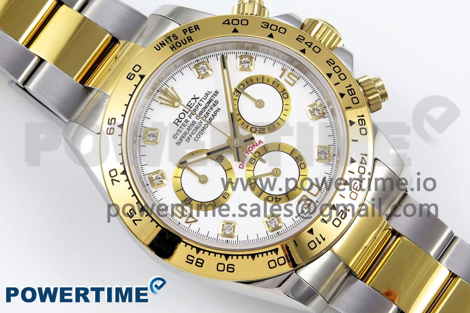 Daytona 116523 SS/YG VRF 1:1 Best Edition White Diamonds Dial on SS/YG Bracelet A7750 - Image 3