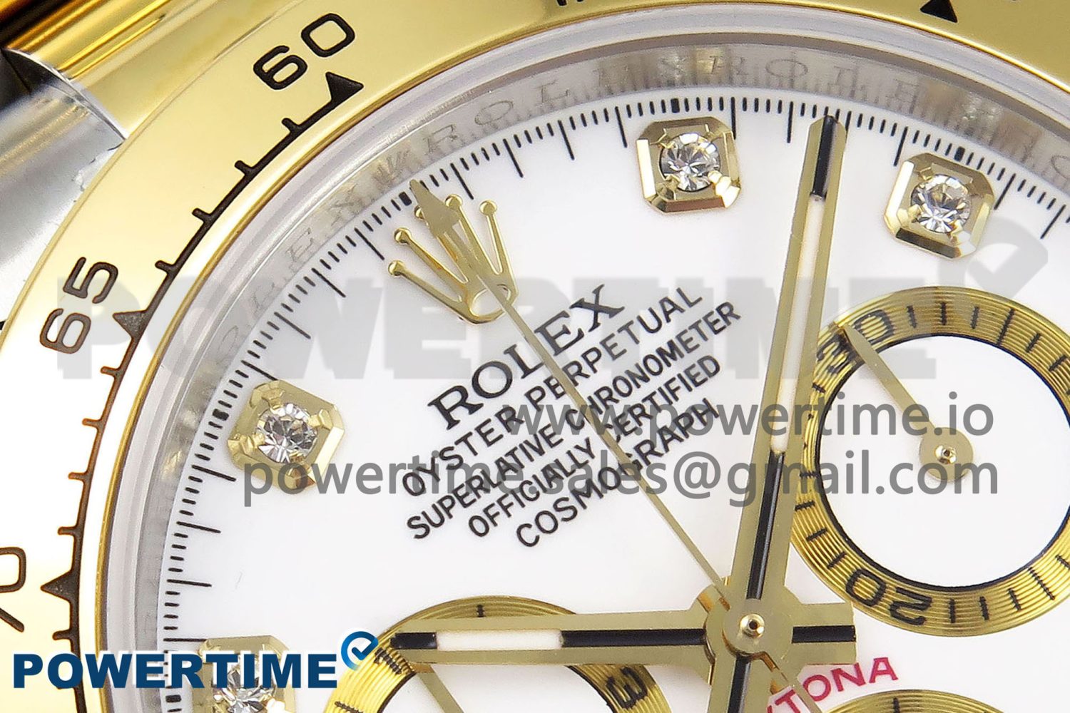 Daytona 116523 SS/YG VRF 1:1 Best Edition White Diamonds Dial on SS/YG Bracelet A7750 - Image 4