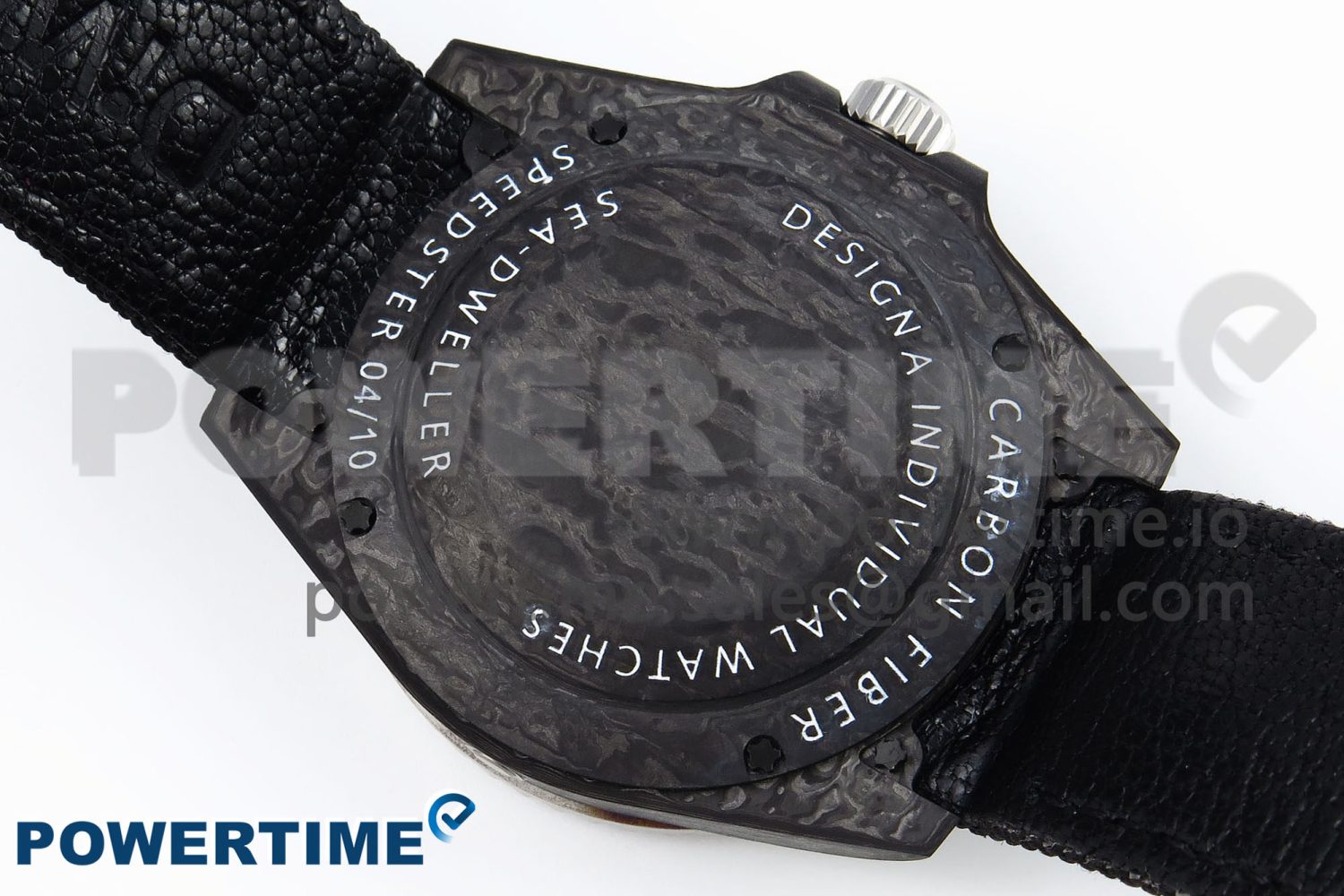 Sea Dweller 43mm Carbon DIWF Best Edition Graffiti Dial on Black Nylon Strap A2824 - Image 8