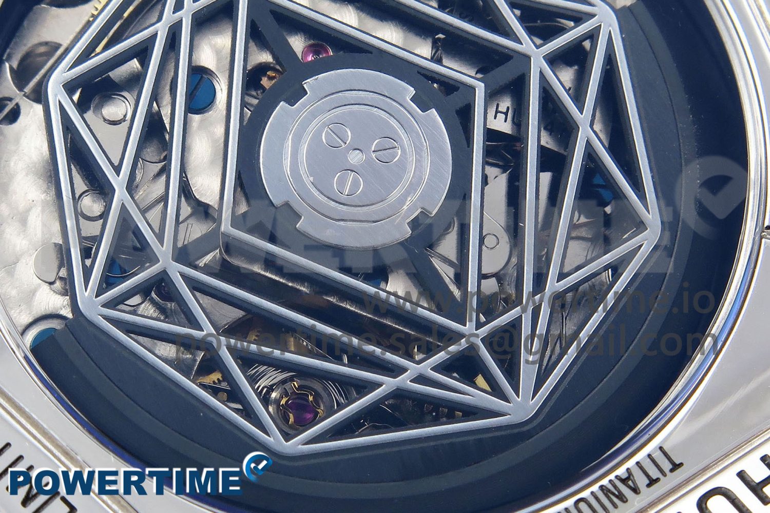 Spirit of Big Bang Sang Bleu SS Full Diamonds BLSF Edition Skeleton Dial on Black Rubber Strap A7750 - Image 10