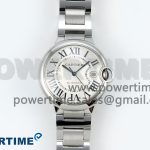 Ballon Bleu 40mm SS CHF 1:1 Best Edition White Texture Dial on SS Bracelet A2824