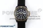 Sea Dweller 43mm Carbon DIWF Best Edition Black Dial YG Bezel on Black Nylon Strap A2824