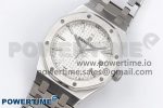 Royal Oak 34mm SS ZF 1:1 Best Edition White Textured Dial on SS Bracelet A5800 - Image 2