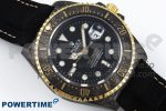Sea Dweller 43mm Carbon DIWF Best Edition Black Dial YG Bezel on Black Nylon Strap A2824 - Image 3