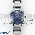 Ballon Bleu 42mm SS CHF 1:1 Best Edition Blue Texture Dial on SS Bracelet A2824