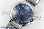 Ballon Bleu 42mm SS CHF 1:1 Best Edition Blue Texture Dial on SS Bracelet A2824 - Image 2