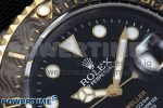 Sea Dweller 43mm Carbon DIWF Best Edition Black Dial YG Bezel on Black Nylon Strap A2824 - Image 4