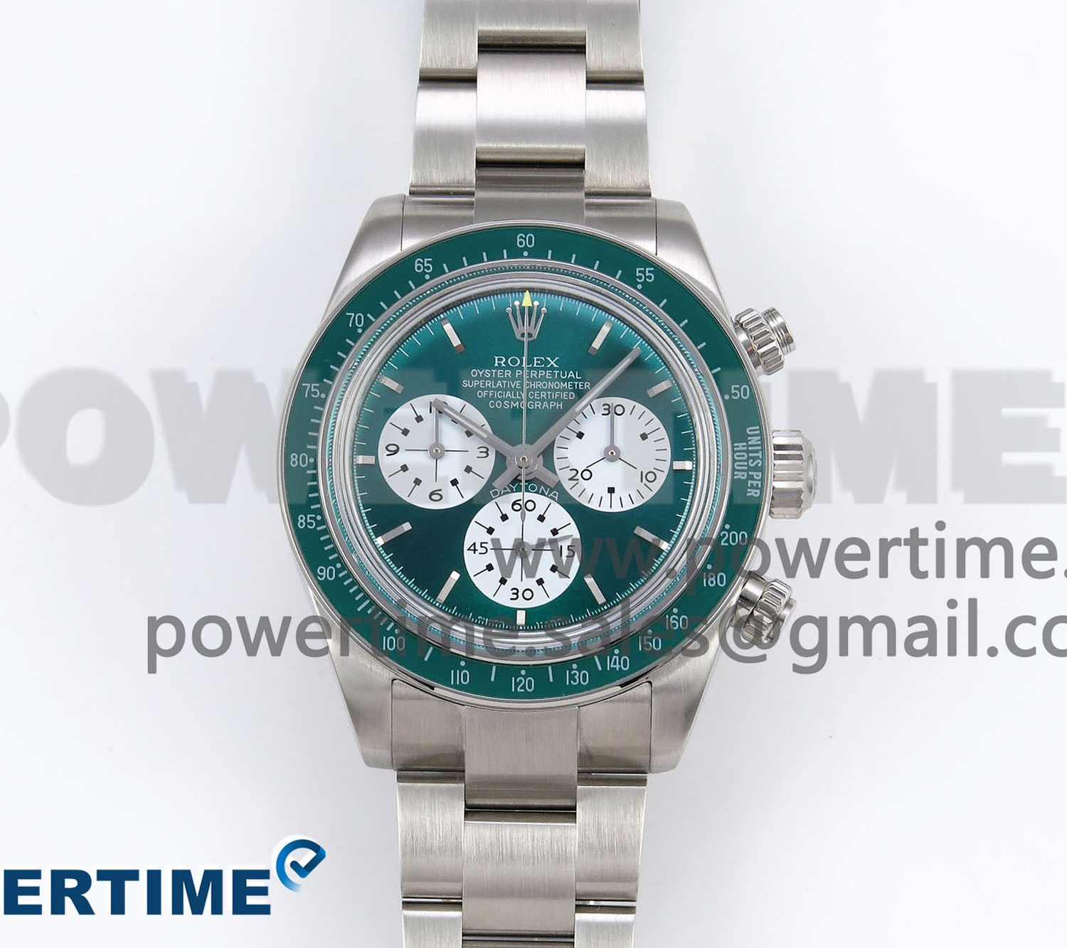 Daytona SS ADGF Best Edition Green/White Dial on SS Bracelet A7750