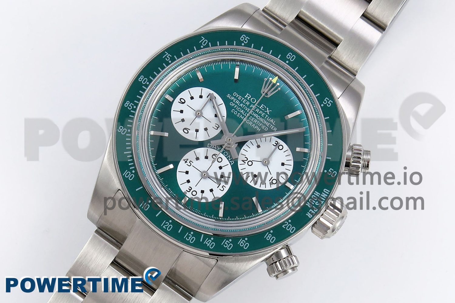Daytona SS ADGF Best Edition Green/White Dial on SS Bracelet A7750 - Image 2