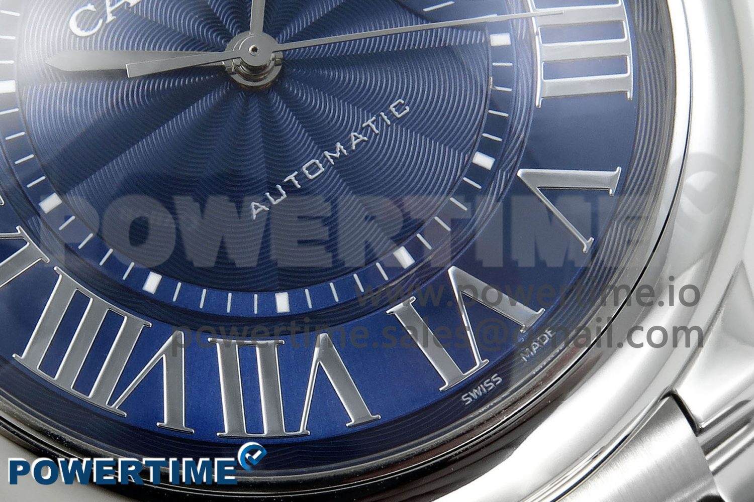 Ballon Bleu 42mm SS CHF 1:1 Best Edition Blue Texture Dial on SS Bracelet A2824 - Image 5