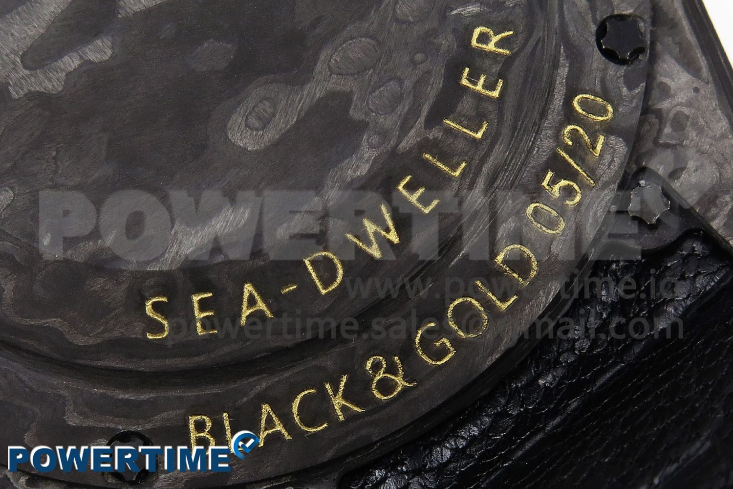 Sea Dweller 43mm Carbon DIWF Best Edition Black Dial YG Bezel on Black Nylon Strap A2824 - Image 10
