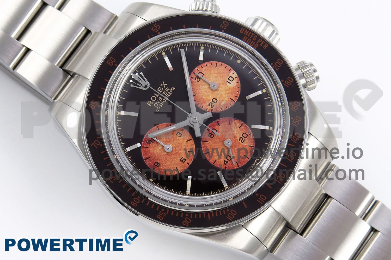 Daytona SS ADGF Best Edition Black/Orange Dial on SS Bracelet A7750 - Image 3