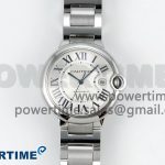 Ballon Bleu 42mm SS CHF 1:1 Best Edition White Texture Dial on SS Bracelet A2824