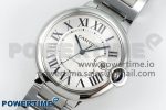 Ballon Bleu 42mm SS CHF 1:1 Best Edition White Texture Dial on SS Bracelet A2824 - Image 2
