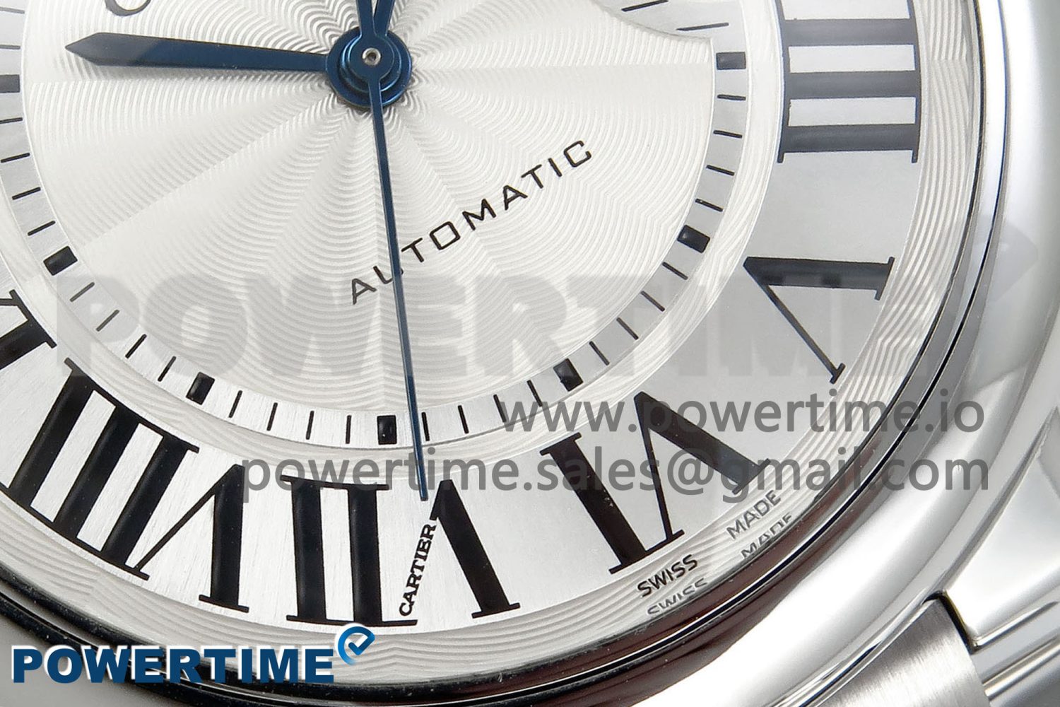 Ballon Bleu 42mm SS CHF 1:1 Best Edition White Texture Dial on SS Bracelet A2824 - Image 5