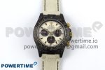 Daytona DIW Carbon Case DIWF Edition Cream/Brown Dial on White Nylon Strap A7750