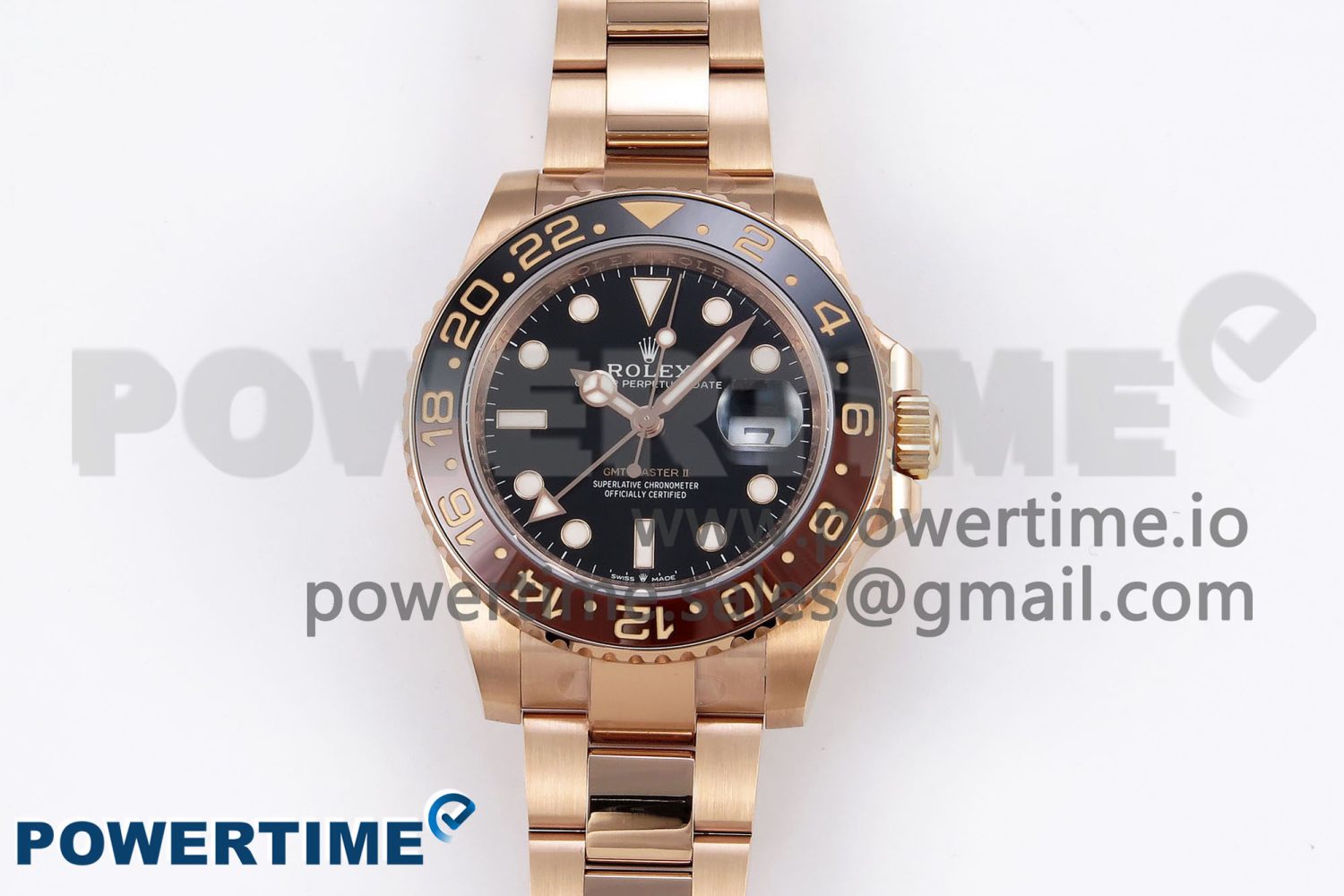 GMT-Master II 126715 CHNR ARF 1:1 Best Edition Black Dial on RG Bracelet VR3285 CHS - Image 1