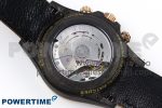 Daytona DIW Carbon Case DIWF Edition Black Dial Rainbow Diamonds Bezel on Brown Nylon Strap A7750 - Image 8