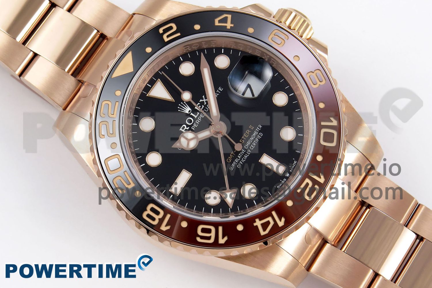 GMT-Master II 126715 CHNR ARF 1:1 Best Edition Black Dial on RG Bracelet VR3285 CHS - Image 3