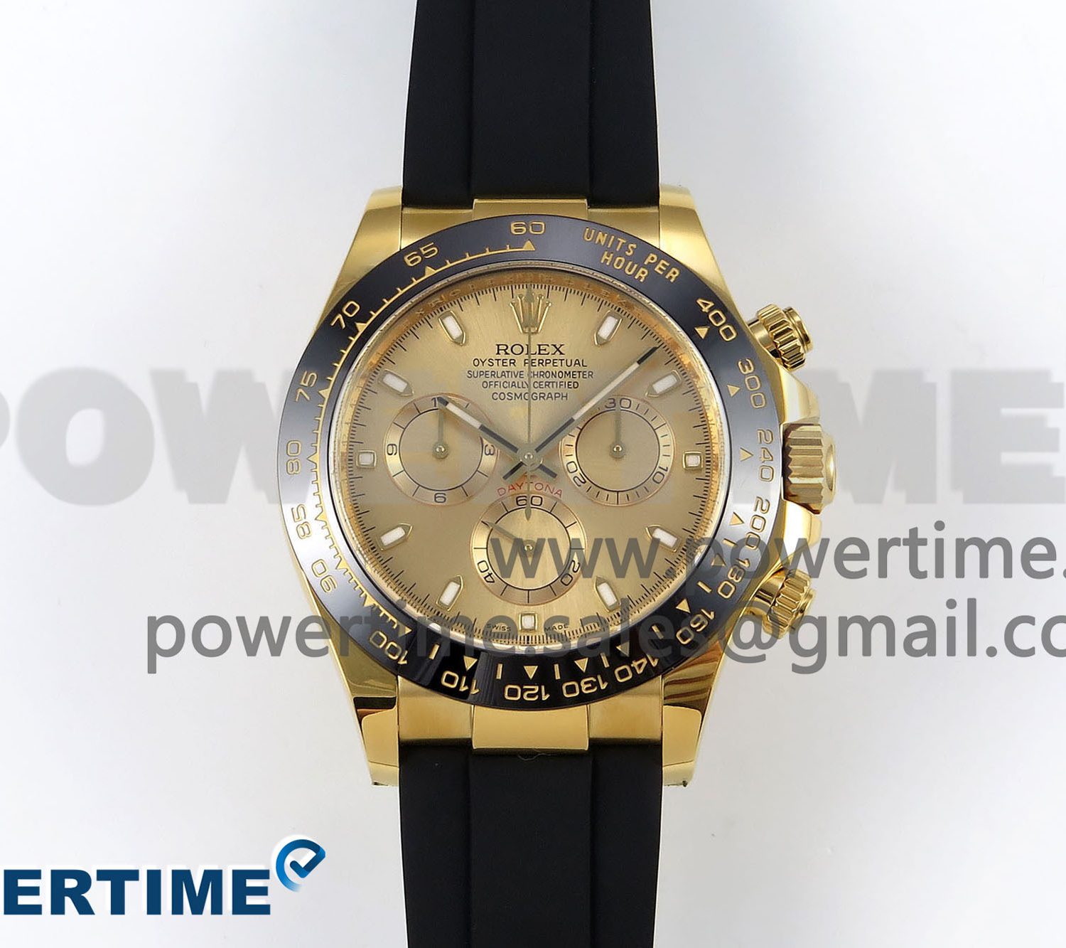 Daytona 116518 Clean 1:1 Best Edition YG Dial on Oysterflex Rubber Strap SA4130