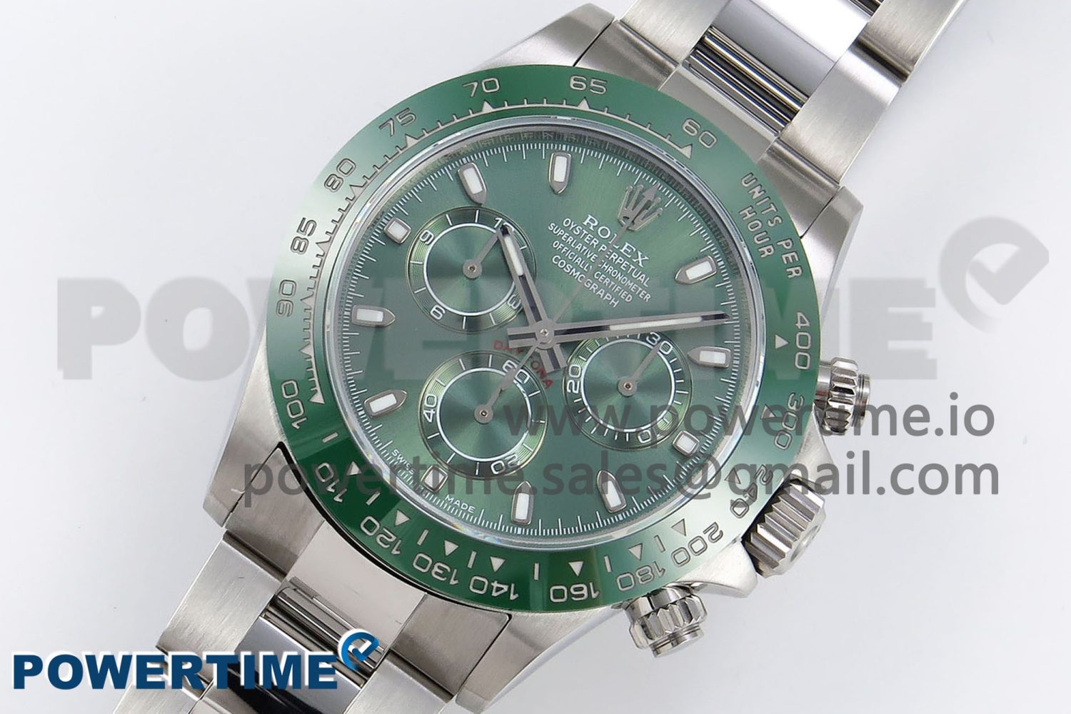 Daytona Green Ceramic Noob Best Edition Green Dial on SS Oyster Bracelet SA4130 - Image 2