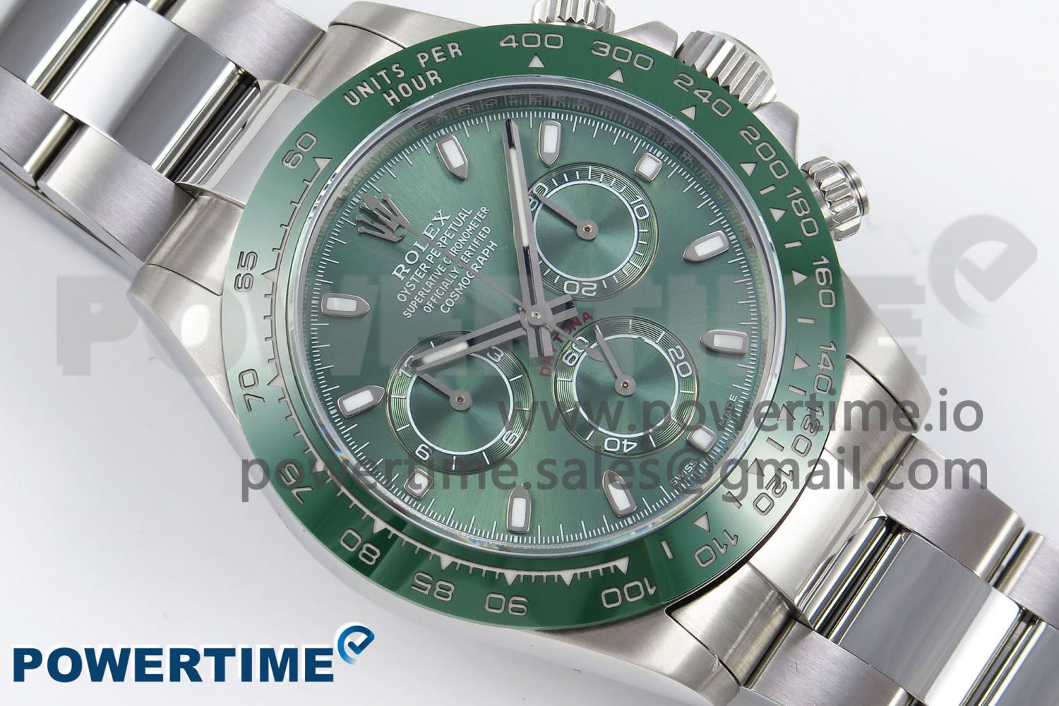 Daytona Green Ceramic Noob Best Edition Green Dial on SS Oyster Bracelet SA4130 - Image 3