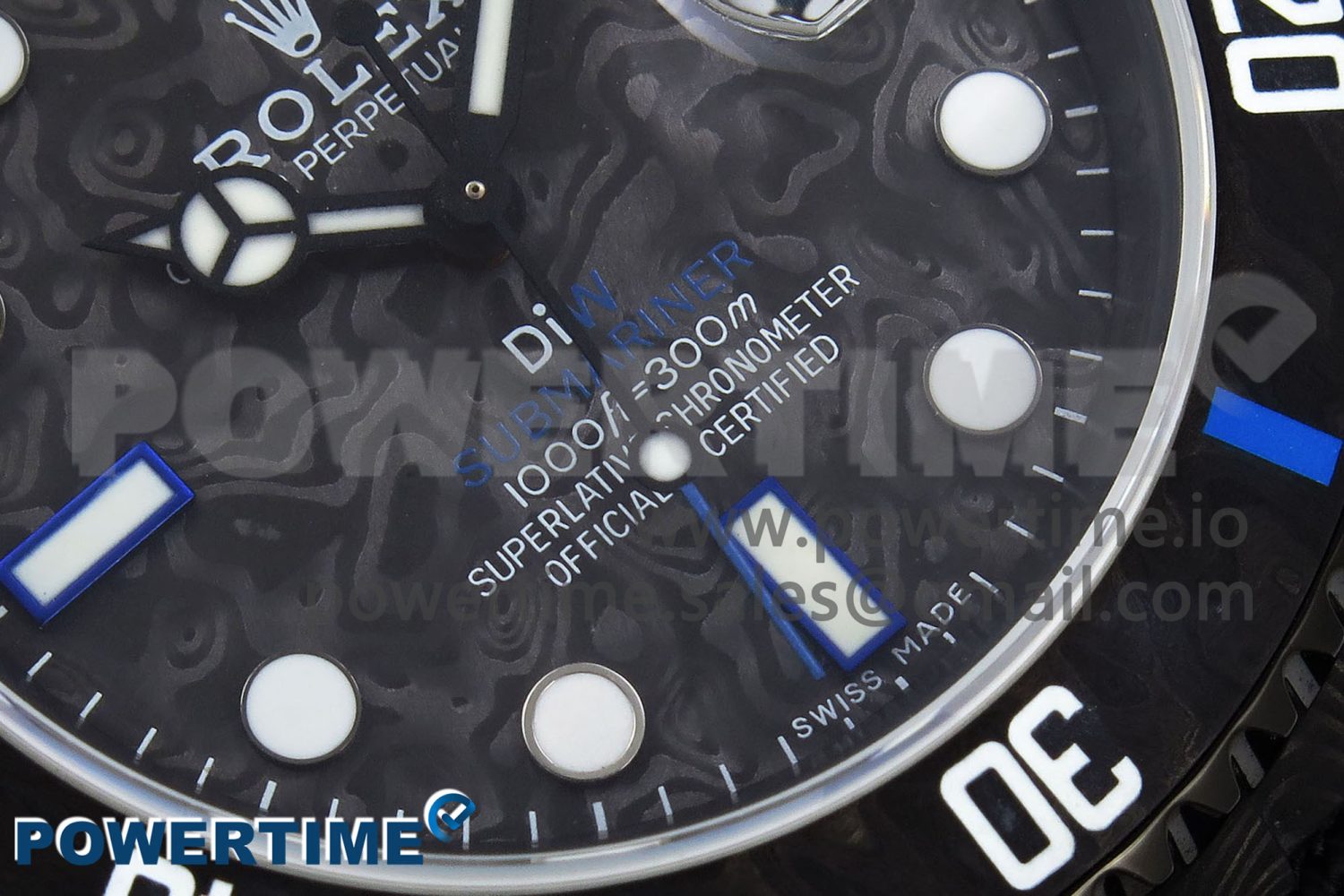 Submariner DIW Carbon IPKF 1:1 Best Edition Black/Blue Dial on Black Nylon Strap VR3135 - Image 5