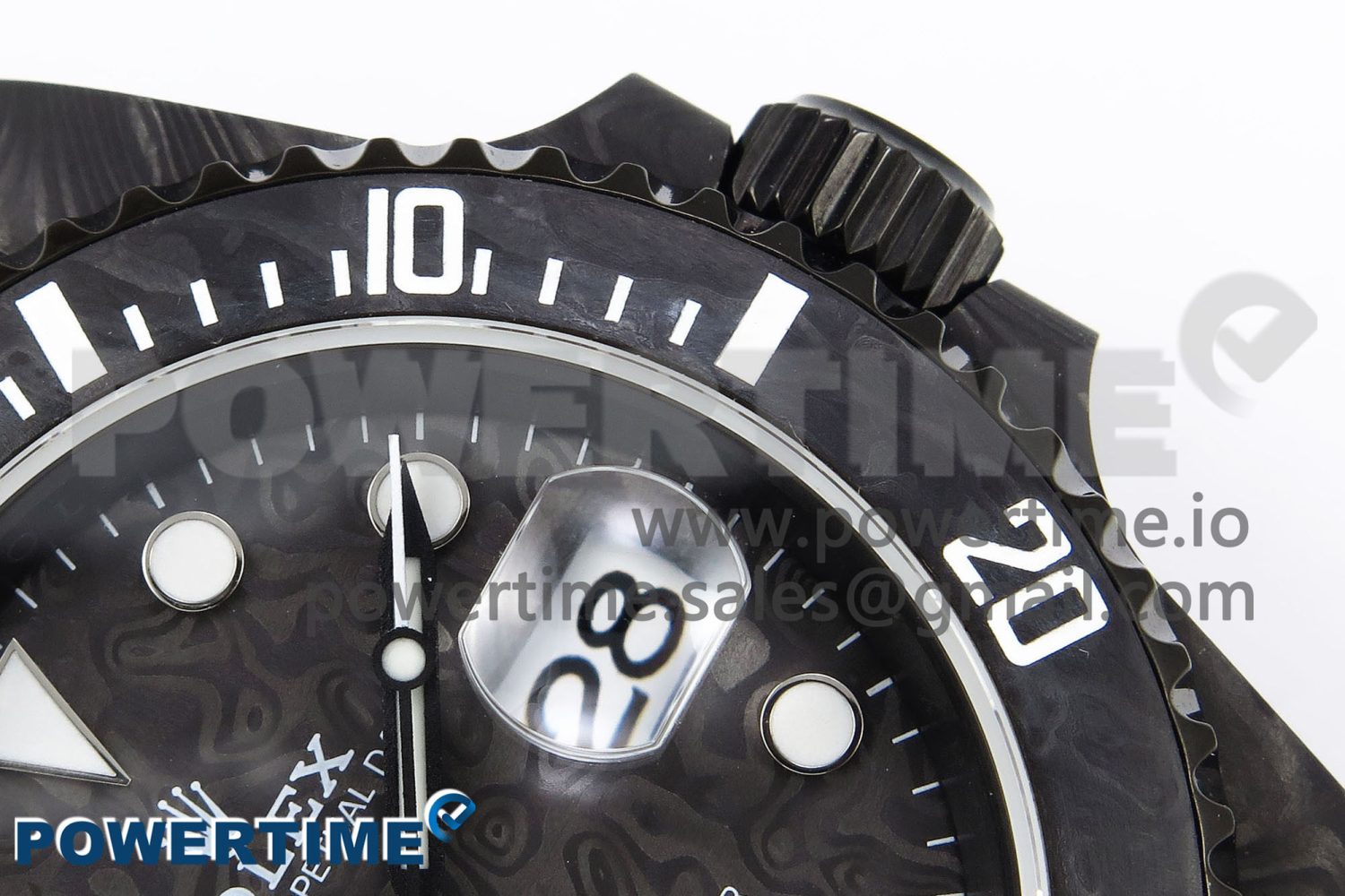 Submariner DIW Carbon IPKF 1:1 Best Edition Black/White Dial on Black Nylon Strap VR3135 - Image 6