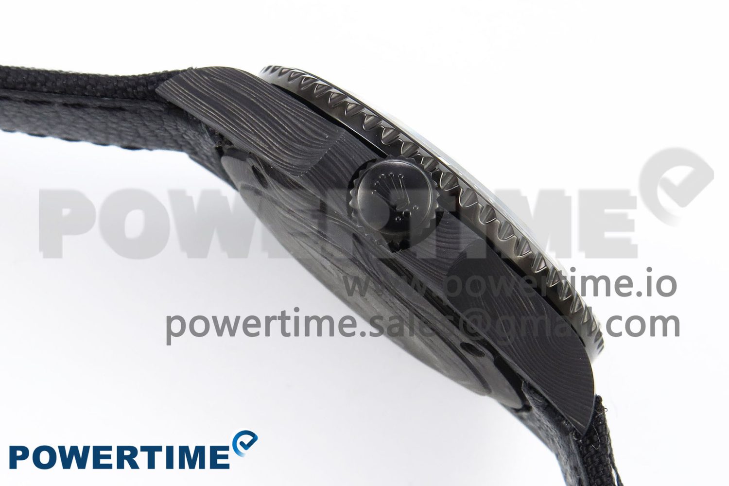 Submariner DIW Carbon IPKF 1:1 Best Edition Black/White Dial on Black Nylon Strap VR3135 - Image 7