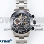 Daytona Skeleton SONIC Best Edition Ceramic Bezel Skeleton Dial on SS Oyster Bracelet SA4130