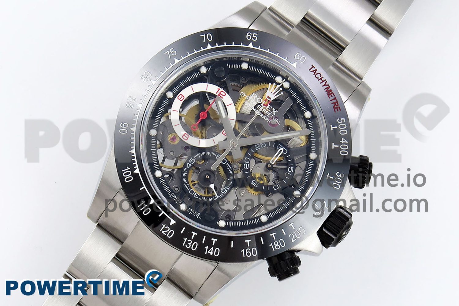 Daytona Skeleton SONIC Best Edition Ceramic Bezel Skeleton Dial on SS Oyster Bracelet SA4130 - Image 2