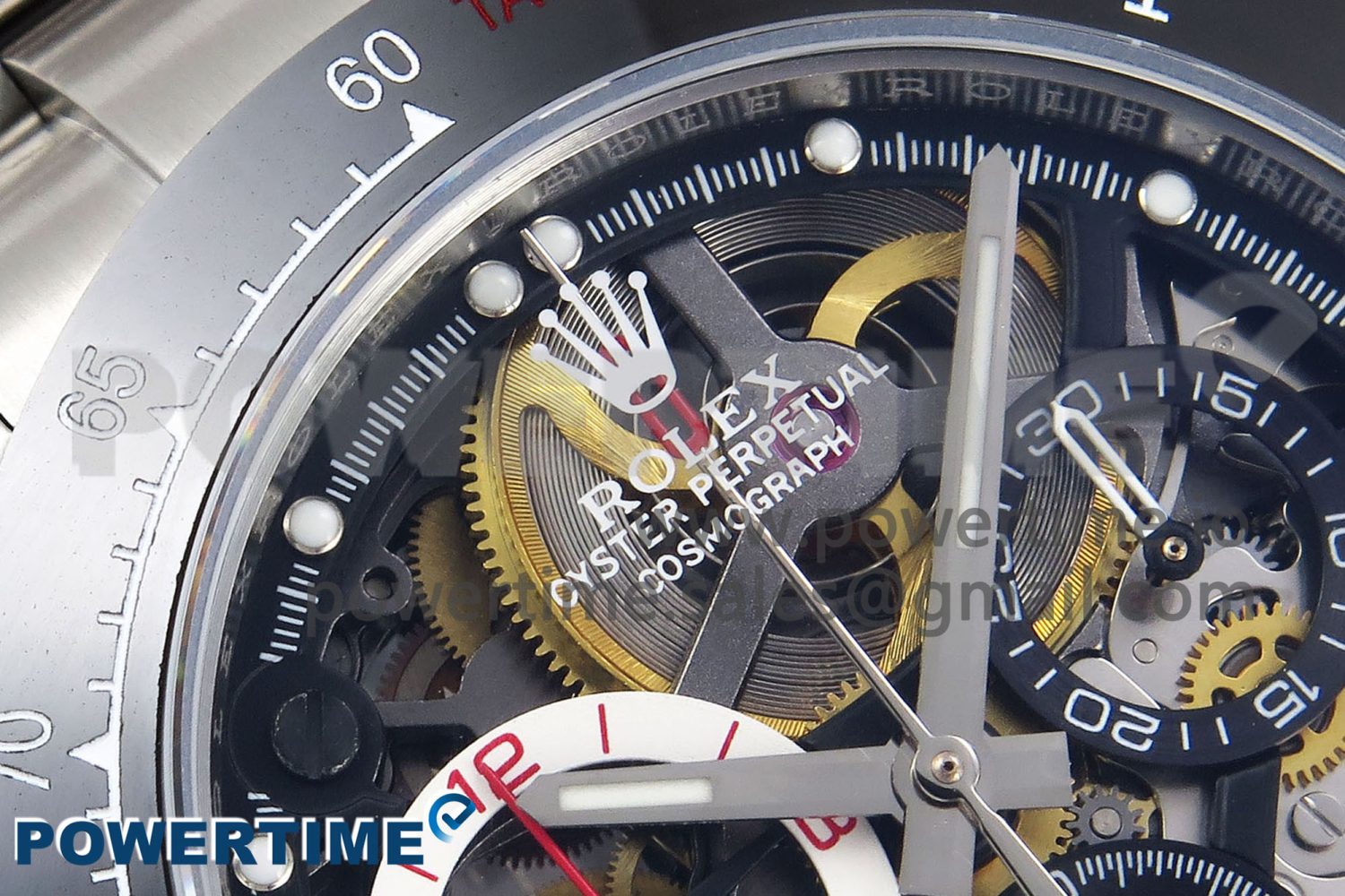 Daytona Skeleton SONIC Best Edition Ceramic Bezel Skeleton Dial on SS Oyster Bracelet SA4130 - Image 4