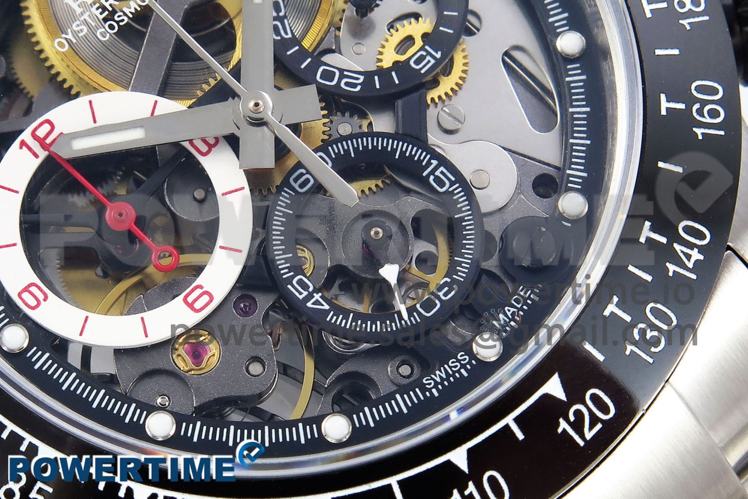 Daytona Skeleton SONIC Best Edition Ceramic Bezel Skeleton Dial on SS Oyster Bracelet SA4130 - Image 5
