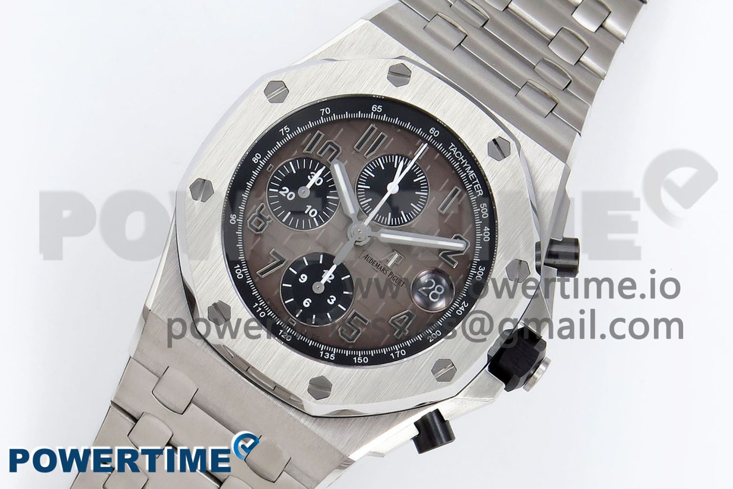 Royal Oak Offshore 42mm SS APF 1:1 Best Edition Brown Dial on SS Bracelet A3126 - Image 2
