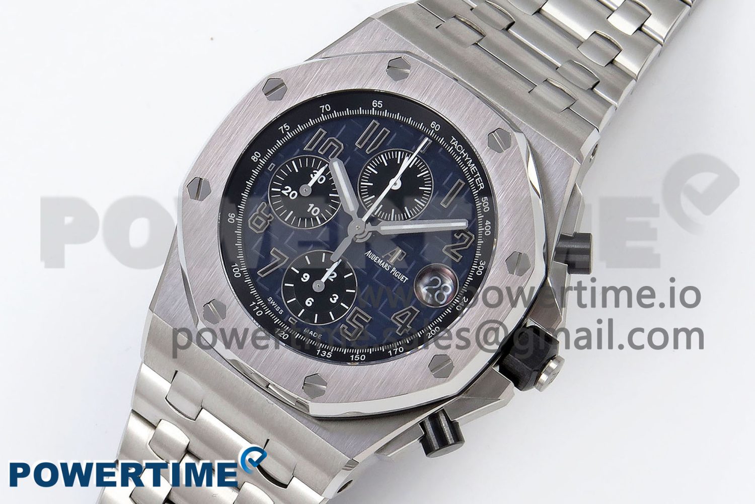 Royal Oak Offshore 42mm SS APF 1:1 Best Edition Blue Dial on SS Bracelet A3126 - Image 2