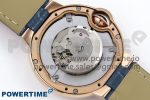 Ballon Bleu 33mm RG AF 1:1 Best Edition RG Dial Diamonds Bezel on Blue Leather Strap SEIKO NH05A - Image 9