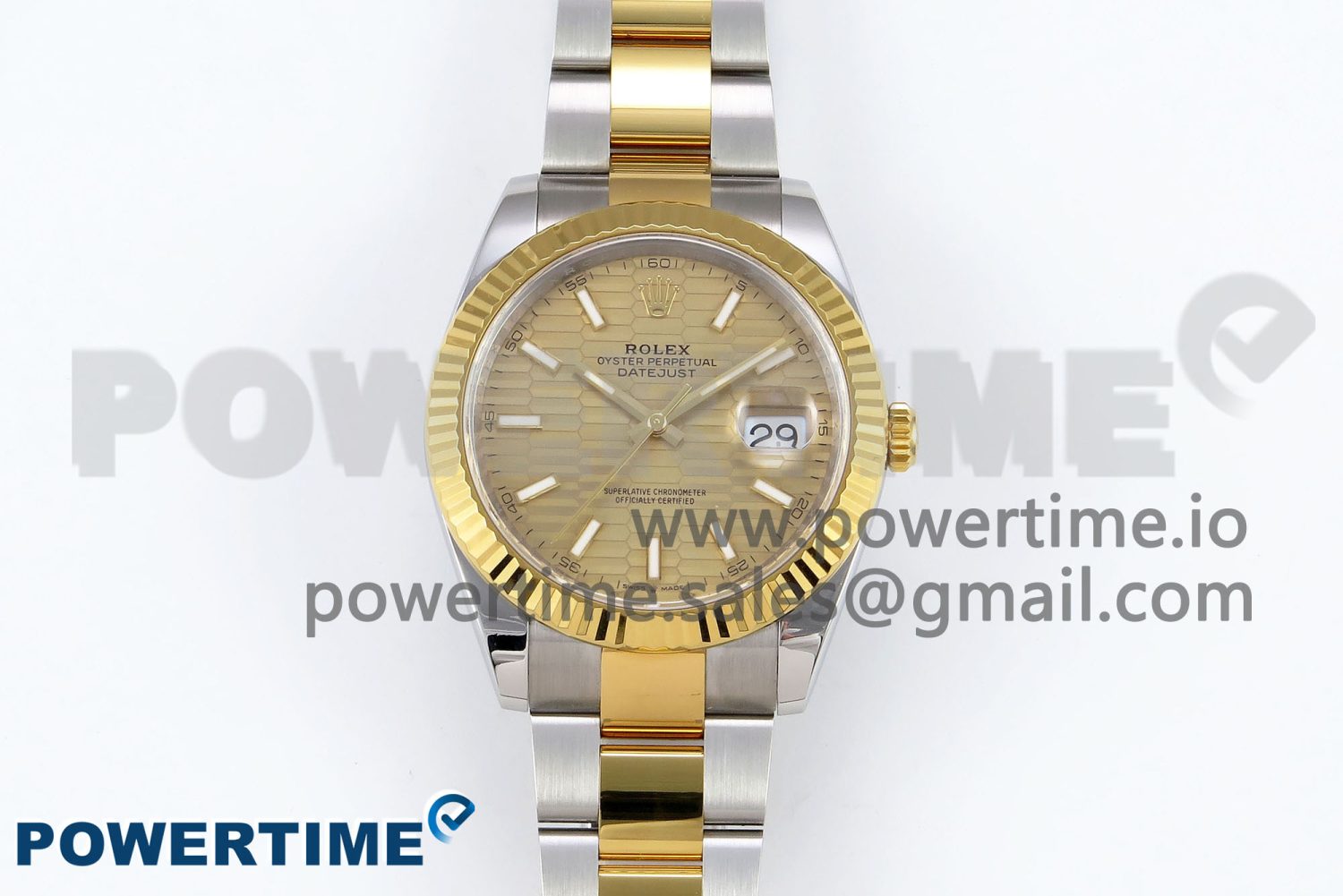 DateJust 41 126333 Clean 1:1 Best Edition 904L Steel YG Textured Dial on SS/YG Oyster Bracelet VR3235 - Image 1