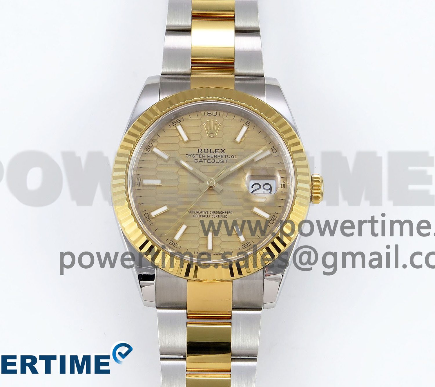 DateJust 41 126333 Clean 1:1 Best Edition 904L Steel YG Textured Dial on SS/YG Oyster Bracelet VR3235