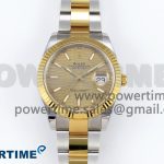 DateJust 41 126333 Clean 1:1 Best Edition 904L Steel YG Textured Dial on SS/YG Oyster Bracelet VR3235