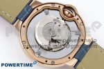 Ballon Bleu 33mm RG AF 1:1 Best Edition RG Dial Diamonds Bezel on Blue Leather Strap SEIKO NH05A - Image 10