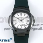 AET Nautilus 5711 Green Ceramic AMGF Best Edition White Dial on Green Rubber Strap MIYOTA 9015
