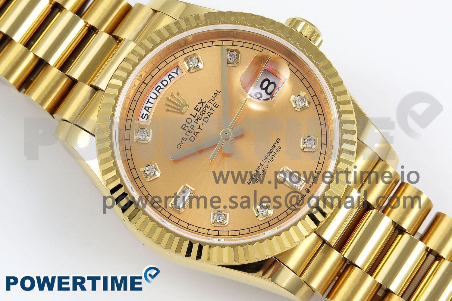 Day Date 36 YG TWSF Best Edition YG Diamonds Dial on YG Bracelet A2836 - Image 3