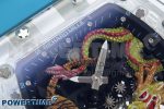 RM51 Transparent Tourbillon RMF Best Edition Tiger/Dragon Dial on Blue Rubber Strap - Image 4