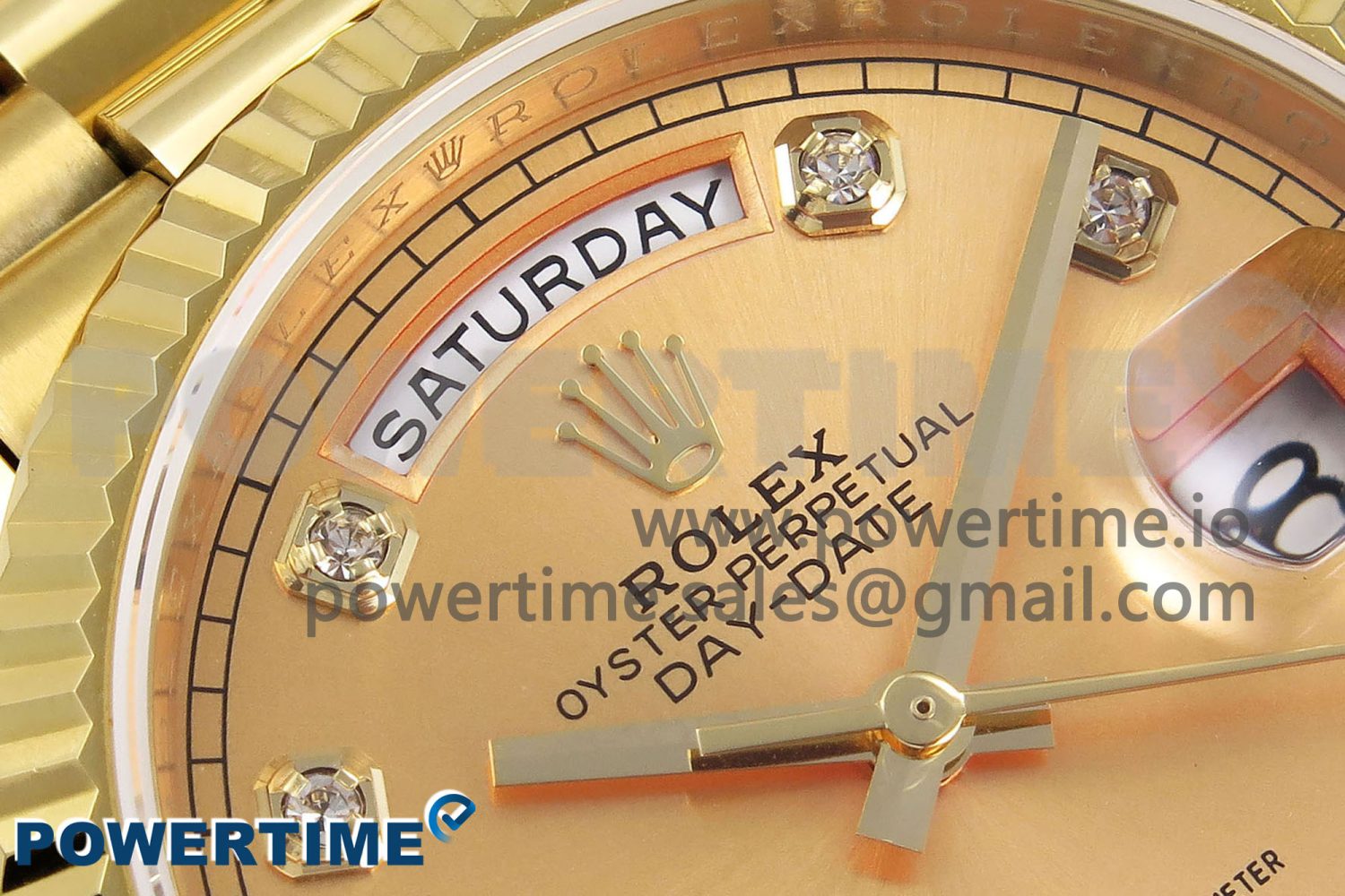 Day Date 36 YG TWSF Best Edition YG Diamonds Dial on YG Bracelet A2836 - Image 4