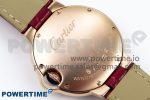 Ballon Bleu 33mm RG AF 1:1 Best Edition Silver Dial Diamonds Bezel on Red Leather Strap SEIKO NH05A - Image 12