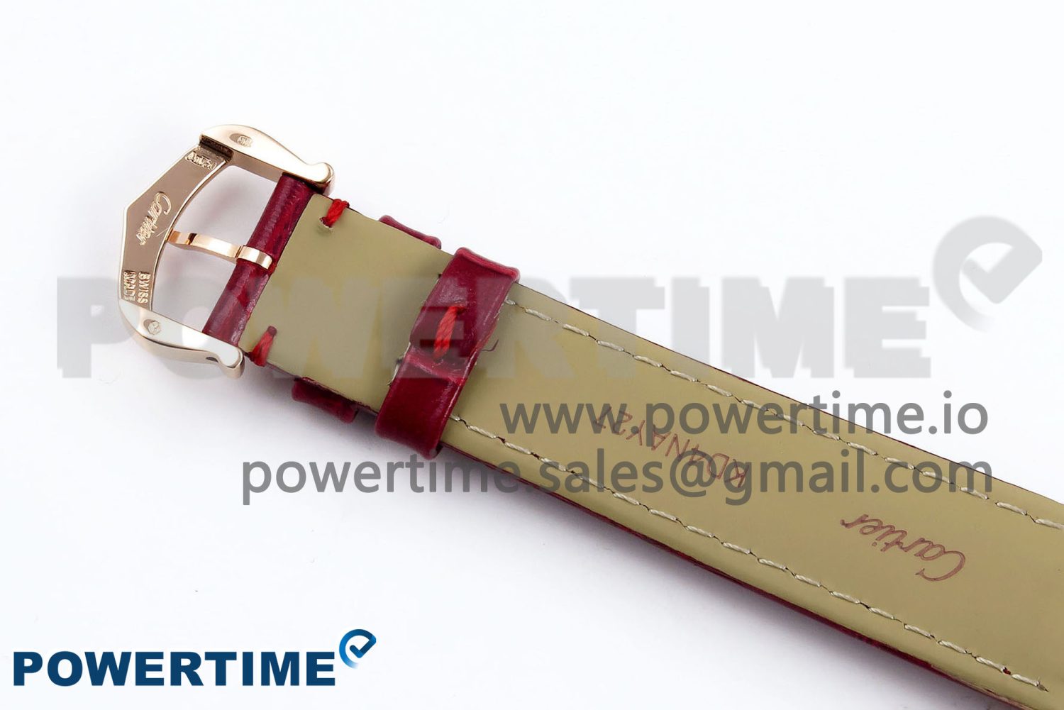 Ballon Bleu 33mm RG AF 1:1 Best Edition Silver Dial Diamonds Bezel on Red Leather Strap SEIKO NH05A - Image 14
